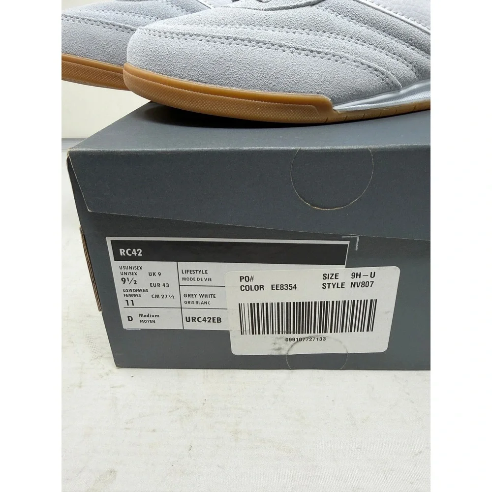 New Balance RC42 Grey White Suede Gum Sole‎ Sneakers Mens 9.5 Womens 11 NWOT
